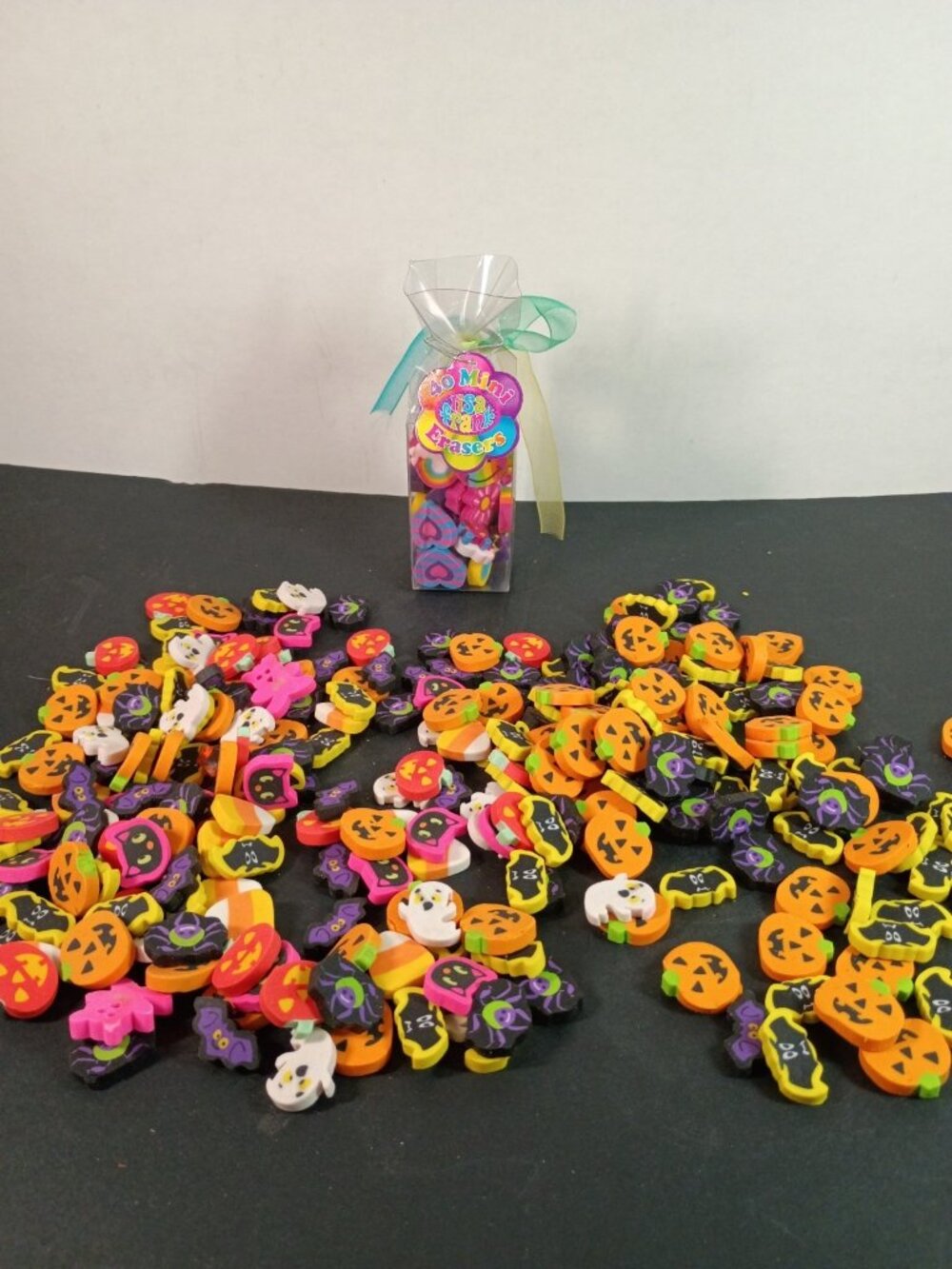 Vintage Lisa Frank 40 Count Mini Erasers Brand New Plus 100+ More Halloween Etc.